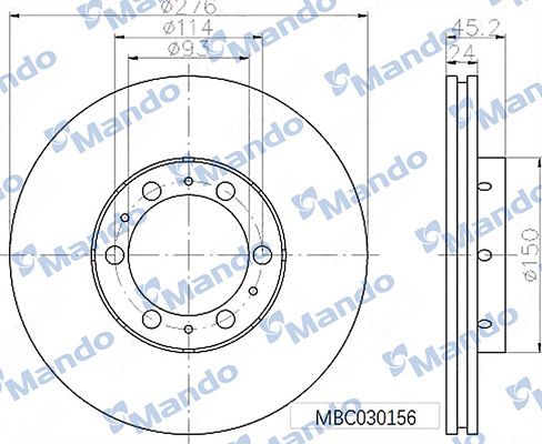 Тормозной диск MANDO MBC030156