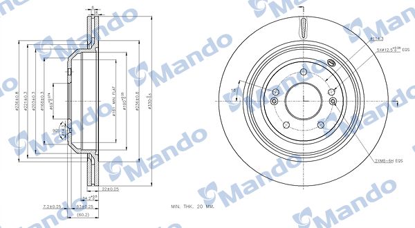 Тормозной диск MANDO MBC030290