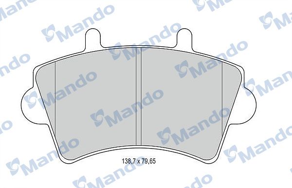 Комплект тормозных колодок, дисковый тормоз MANDO MBF015025
