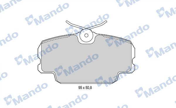 Комплект тормозных колодок, дисковый тормоз MANDO MBF015084