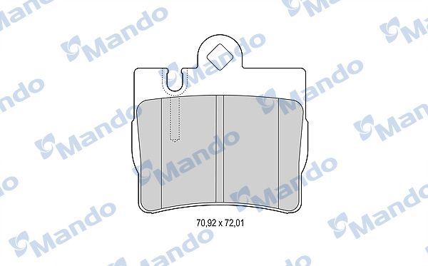 Комплект тормозных колодок, дисковый тормоз MANDO MBF015155