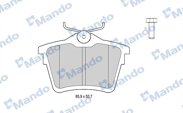 Комплект тормозных колодок, дисковый тормоз MANDO MBF015204