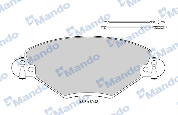 Комплект тормозных колодок, дисковый тормоз MANDO MBF015461