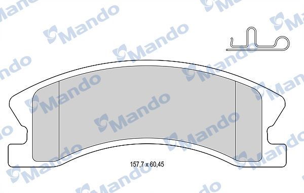 Комплект тормозных колодок, дисковый тормоз MANDO MBF015578