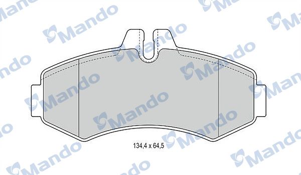 Комплект тормозных колодок, дисковый тормоз MANDO MBF015660