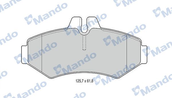 Комплект тормозных колодок, дисковый тормоз MANDO MBF015662