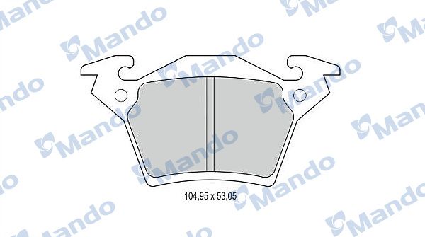 Комплект тормозных колодок, дисковый тормоз MANDO MBF015663