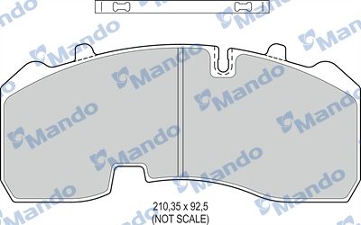 Комплект тормозных колодок, дисковый тормоз MANDO MBF016098