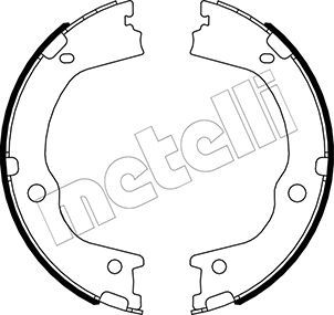 Комплект тормозных колодок, стояночная тормозная система METELLI 530498
