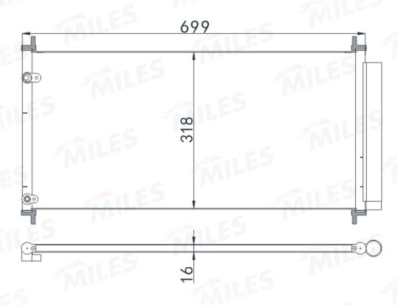 Конденсатор, кондиционер MILES ACCB097