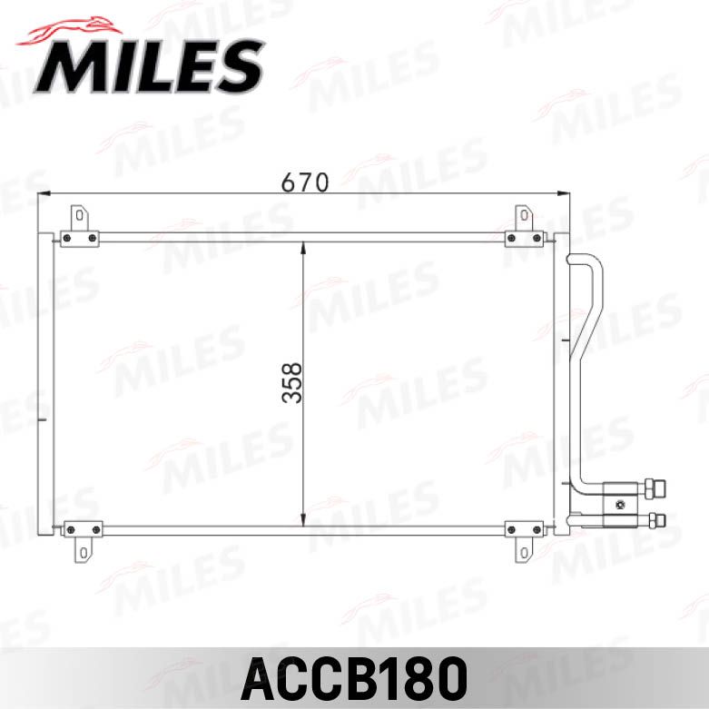 Конденсатор, кондиционер MILES ACCB180