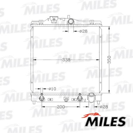 Радиатор, охлаждение двигателя MILES ACRB065