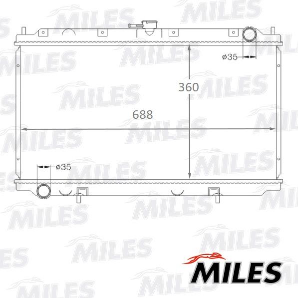 Радиатор, охлаждение двигателя MILES ACRB086