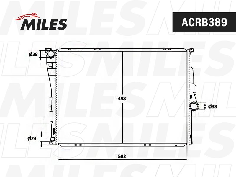 Радиатор, охлаждение двигателя MILES ACRB389