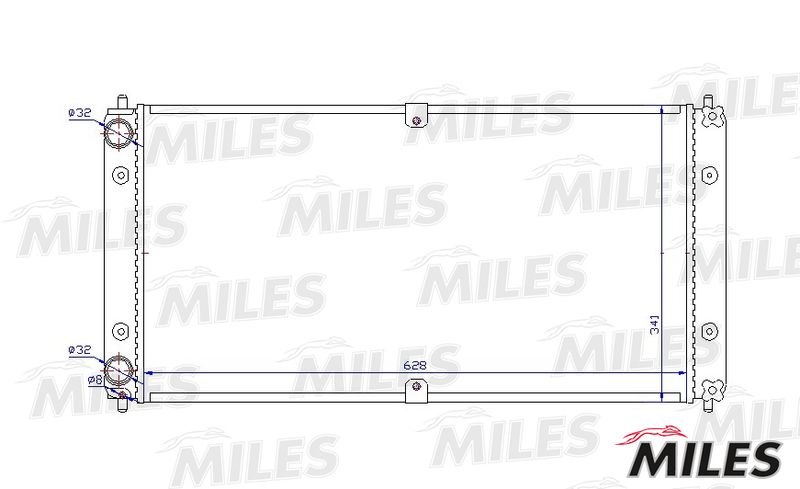 Радиатор, охлаждение двигателя MILES ACRM484