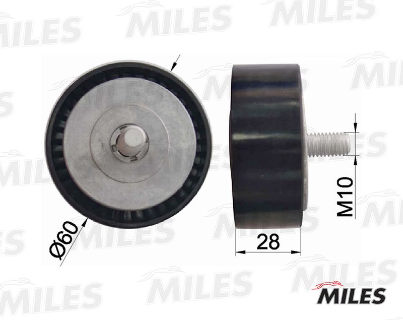 Паразитный / ведущий ролик, поликлиновой ремень MILES AG03104