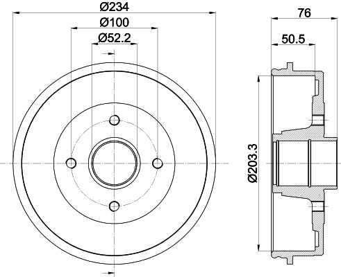 Тормозной барабан MINTEX MBD044