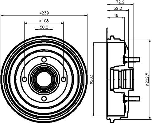 Тормозной барабан MINTEX MBD045