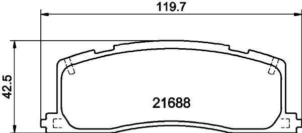 Комплект тормозных колодок, дисковый тормоз MINTEX MDB1547
