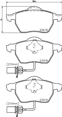 Комплект тормозных колодок, дисковый тормоз MINTEX MDB2231