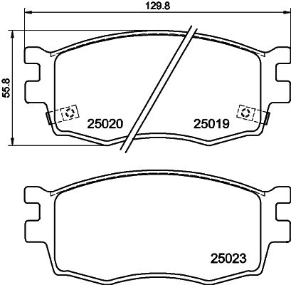 Комплект тормозных колодок, дисковый тормоз MINTEX MDB3057