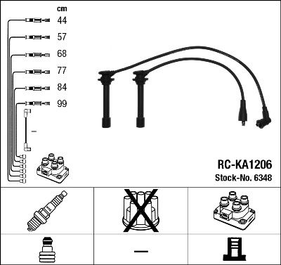 Комплект проводов зажигания NGK 6348