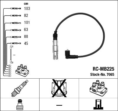 Комплект проводов зажигания NGK 7065