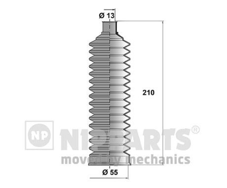 Комплект пыльника, рулевое управление NIPPARTS J2842003