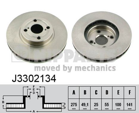 Тормозной диск NIPPARTS J3302134
