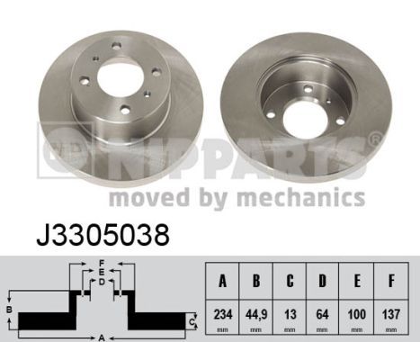 Тормозной диск NIPPARTS J3305038