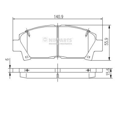 Комплект тормозных колодок, дисковый тормоз NIPPARTS J3602063