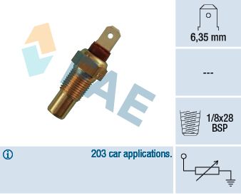 Датчик, температура охлаждающей жидкости FAE 31570
