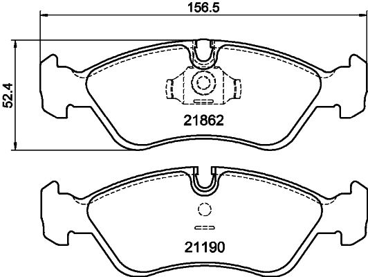 Комплект тормозных колодок, дисковый тормоз PAGID 8DB355007761