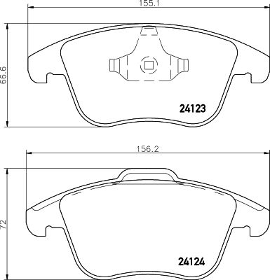 Комплект тормозных колодок, дисковый тормоз PAGID 8DB355012891