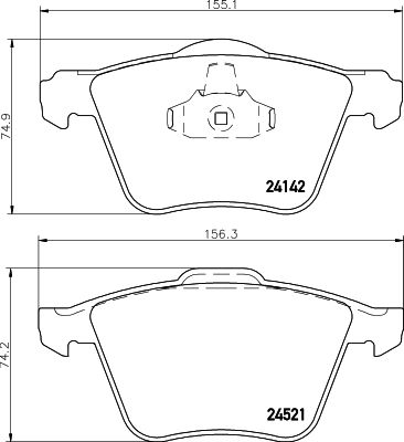 Комплект тормозных колодок, дисковый тормоз PAGID 8DB355013001
