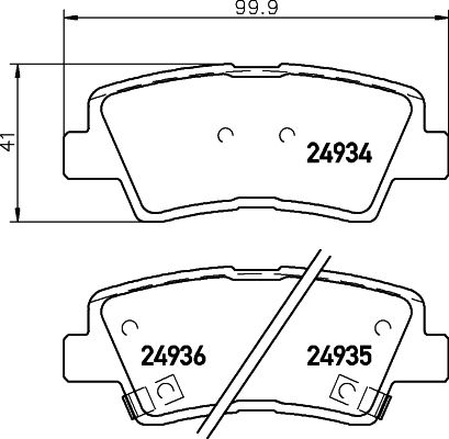 Комплект тормозных колодок, дисковый тормоз PAGID 8DB355014571