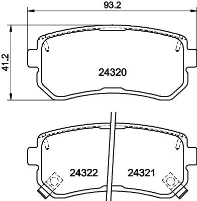 Комплект тормозных колодок, дисковый тормоз PAGID 8DB355028411