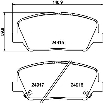 Комплект тормозных колодок, дисковый тормоз PAGID 8DB355028781