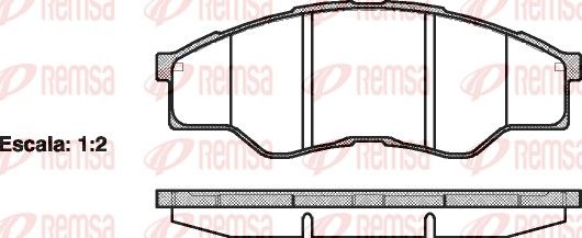 Комплект тормозных колодок, дисковый тормоз REMSA 126600