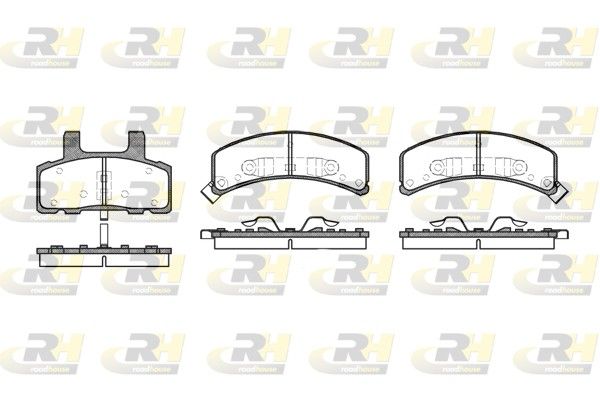 Комплект тормозных колодок, дисковый тормоз ROADHOUSE 255202