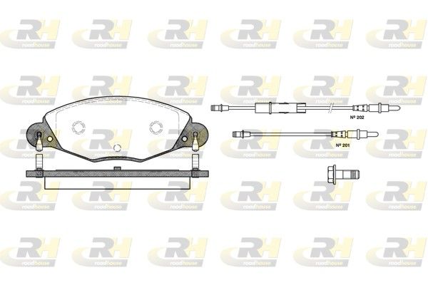 Комплект тормозных колодок, дисковый тормоз ROADHOUSE 282704