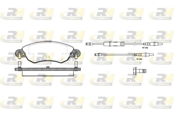 Комплект тормозных колодок, дисковый тормоз ROADHOUSE 282904