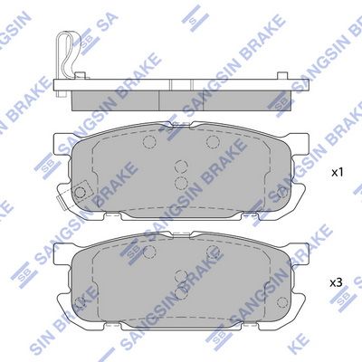 Комплект тормозных колодок, дисковый тормоз SANGSIN SP4071