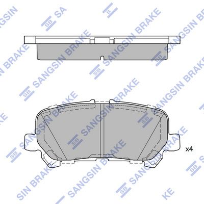 Комплект тормозных колодок, дисковый тормоз SANGSIN SP4502