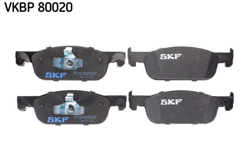 Комплект тормозных колодок, дисковый тормоз SKF VKBP80020