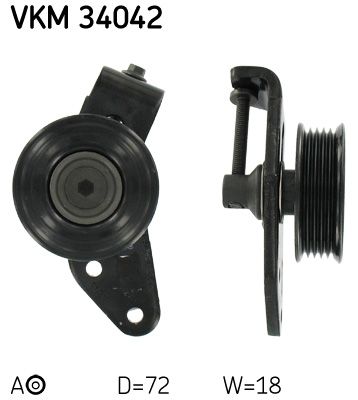 Натяжитель ремня, клиновой зубча SKF VKM34042