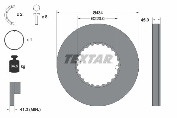 Тормозной диск TEXTAR 93272100