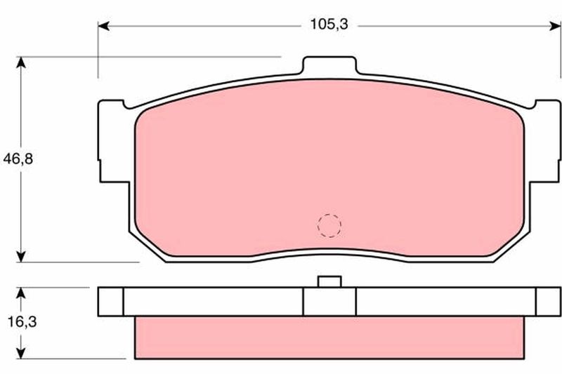 Комплект тормозных колодок, дисковый тормоз TRW GDB1172