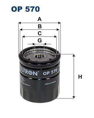 Масляный фильтр FILTRON OP570