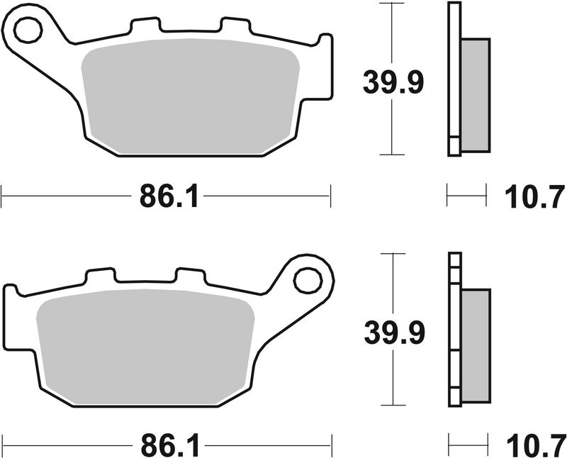 Комплект тормозных колодок, дисковый тормоз BREMBO 07HO27SP